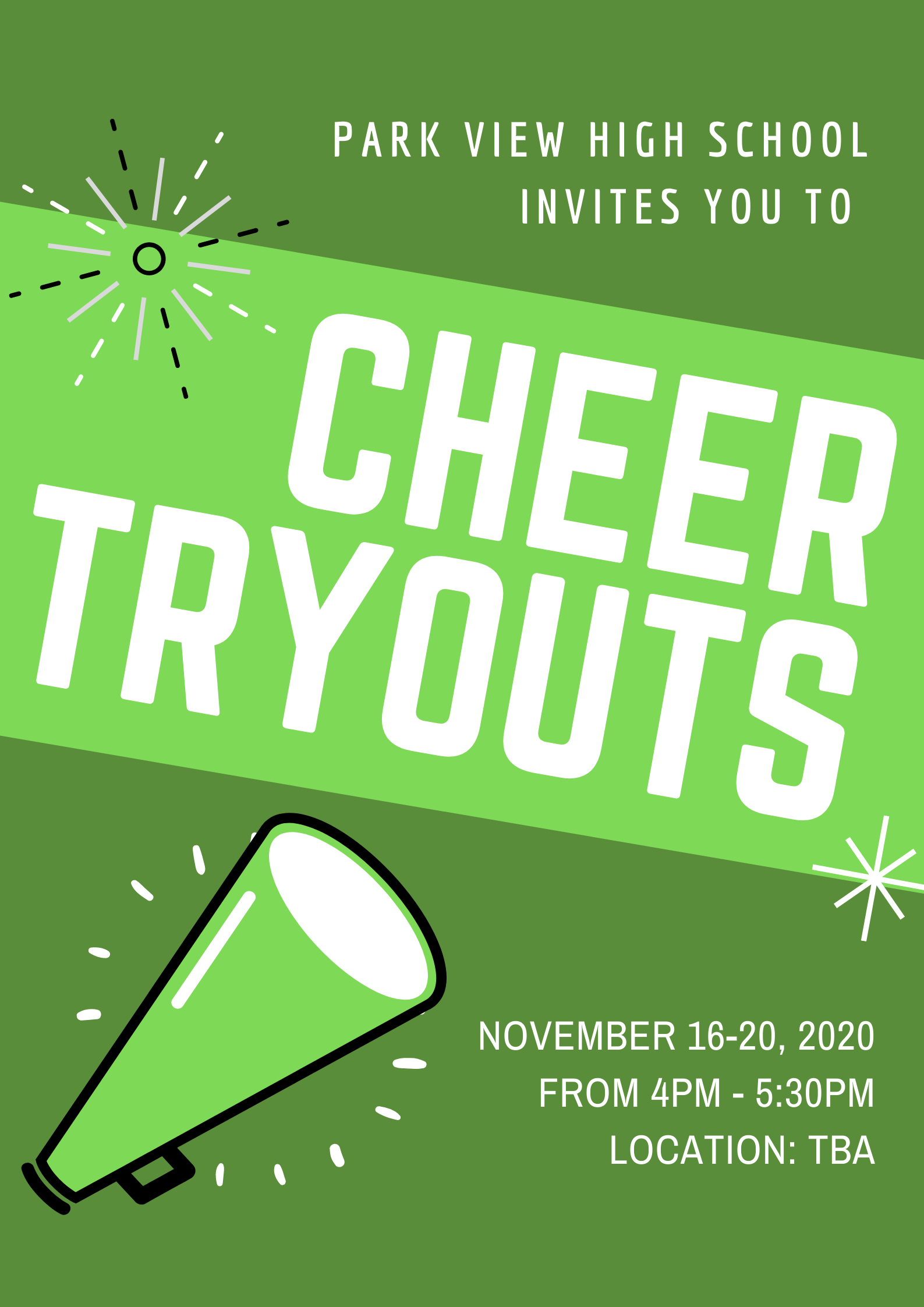 Dragon Cheer Tryouts