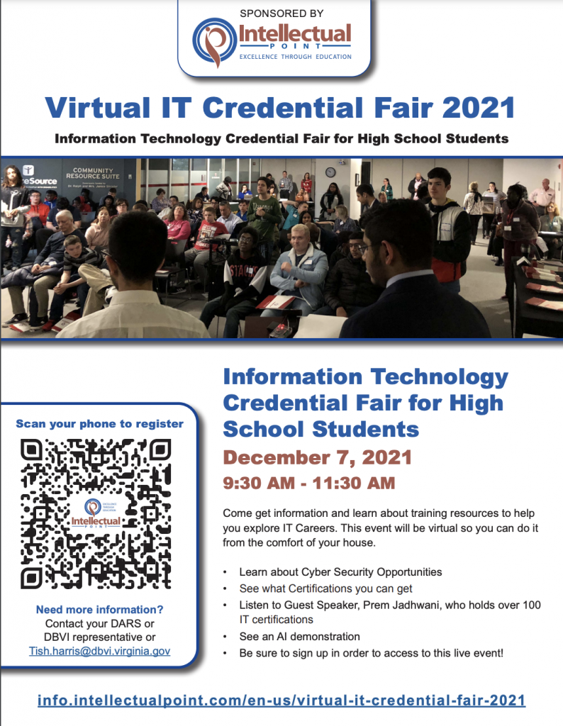 Virtual IT Credential Fair 2021 Information Technology Credential Fair for High School Students